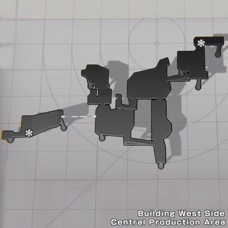 Central Production Area Building West Side Map