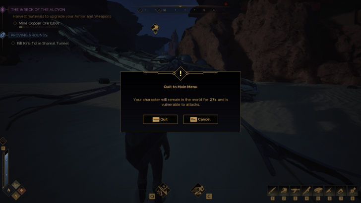 Vulnerable When Exiting the Game