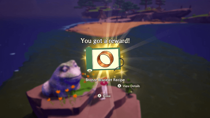 Interact with Frog Statues