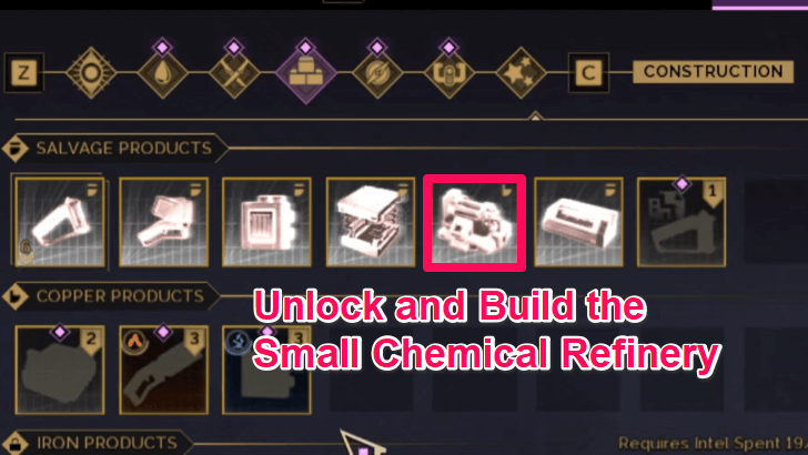 Small Chemical Refinery in the Research Menu