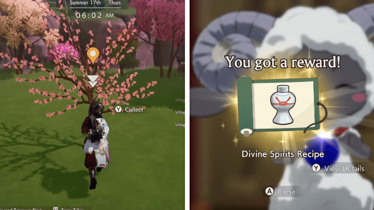 Red Plum Tree Branch and Divine Spirits