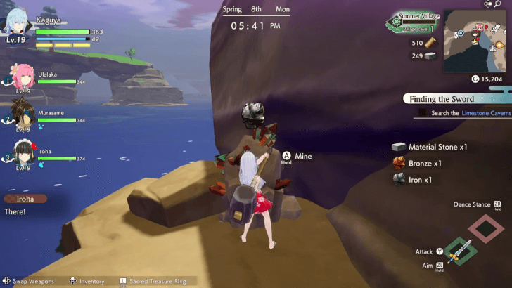 Hold Button to Gather Resources