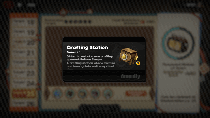 Crafting Station in Restoration Level