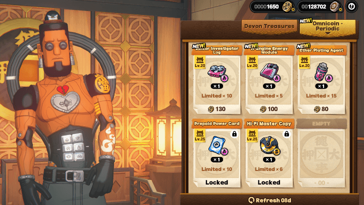 Devon Pawnshop Refreshing Items