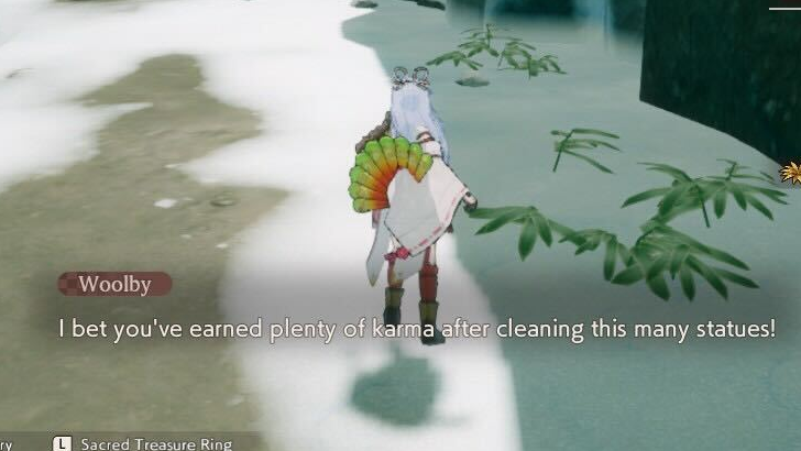 Woolby Dialogue if you clean Jizo Statues