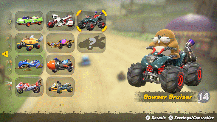 Choose your Character and Kart