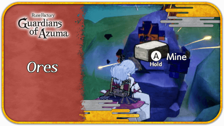 Rune Factory Guardians of Azuma - List of All Ores