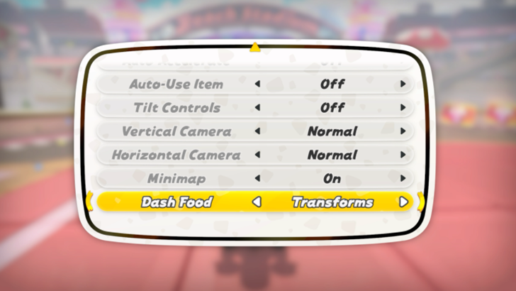 Minimap And Dash Food settings