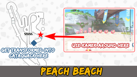 Mario Kart World Cataquack - Get Transformed by Kamek on Peach Beach