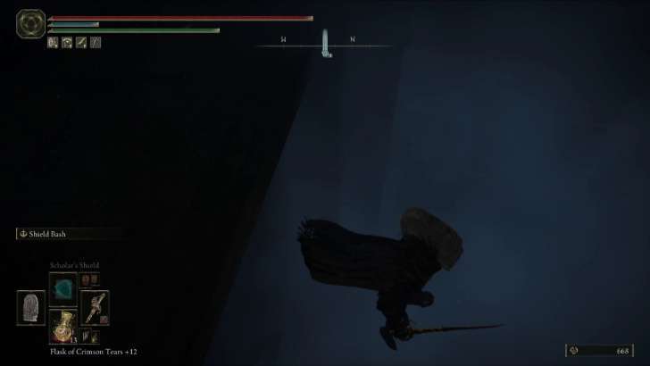 Jump off the second ledge