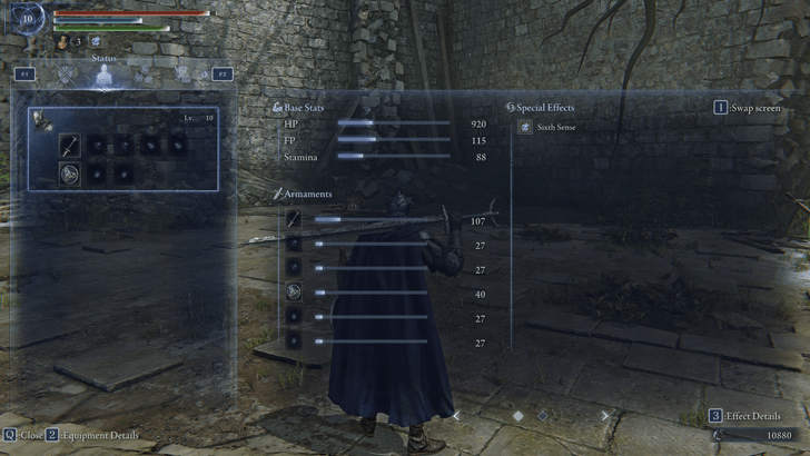 View Stats in the Sparring Grounds