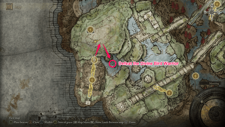 Divine Bird Warrior Location