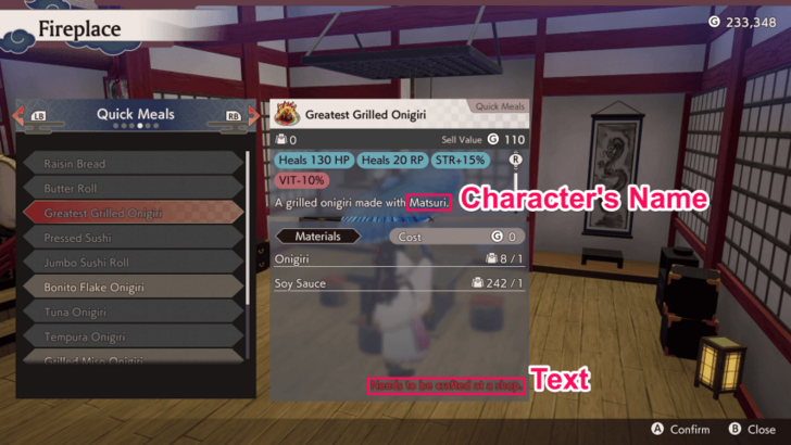 Dishes That Need Another Character to Make