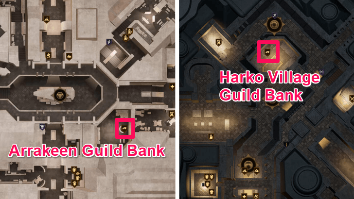 Guild Bank Locations