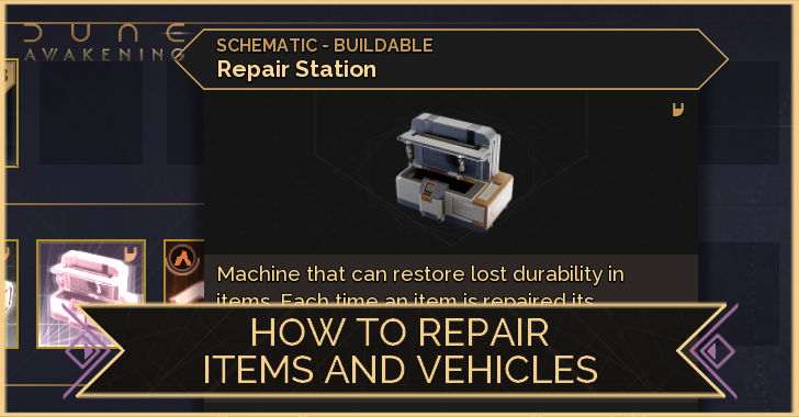 How to Repair Items and Vehicles