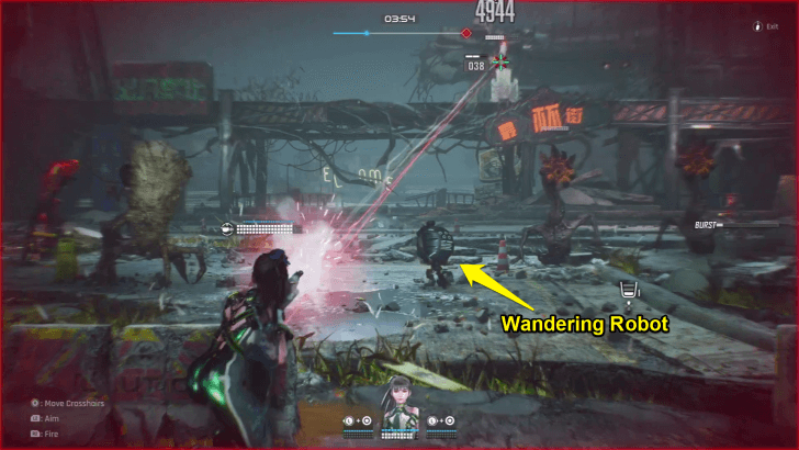 Shoot the Wandering Robot