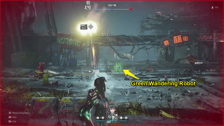 Shoot the Green Wandering Roboto