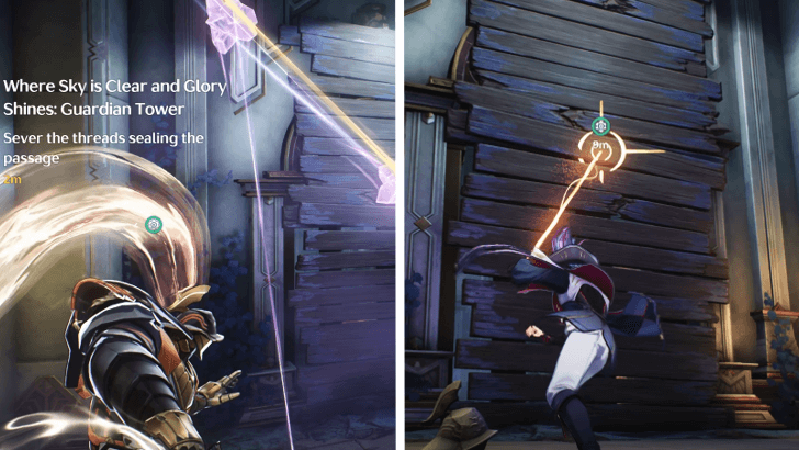 Where Sky is Clear and Glory Shines - Guardian Tower - Sever the threads sealing the passage