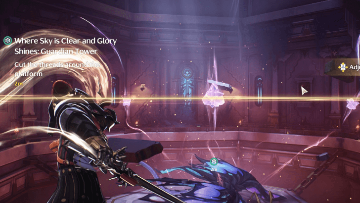 Where Sky is Clear and Glory Shines - Guardian Tower - Cut the threads around the platform