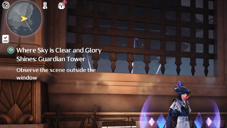 Where Sky is Clear and Glory Shines - Guardian Tower - Observe the scene outside the window