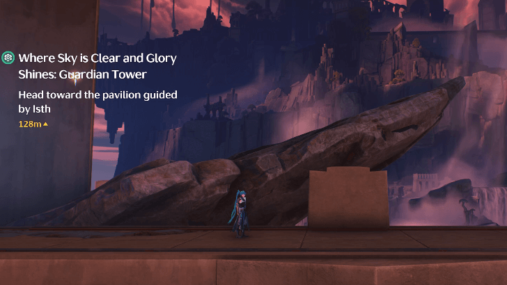 Where Sky is Clear and Glory Shines - Guardian Tower - Head toward the pavilion guided by Isth