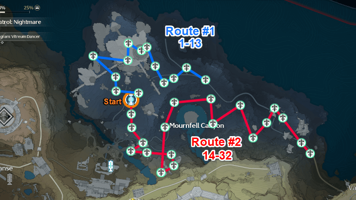 Mournfell Canyon Windward Pilgrimage Farming Routes