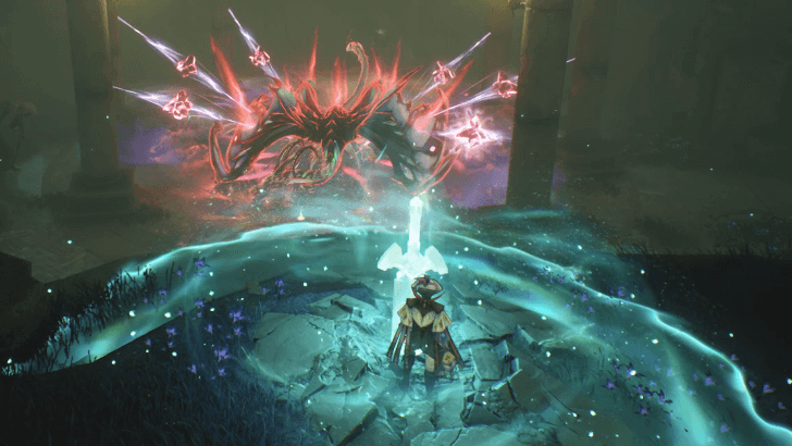 Where Sky is Clear and Glory Shines - Trial Grounds - Insert the sword into the shattered sword pedestal