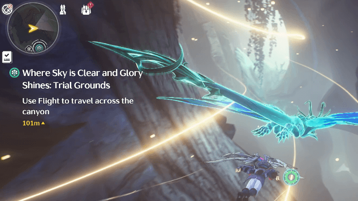 Where Sky is Clear and Glory Shines - Trial Grounds - Use Flight to travel across the canyon