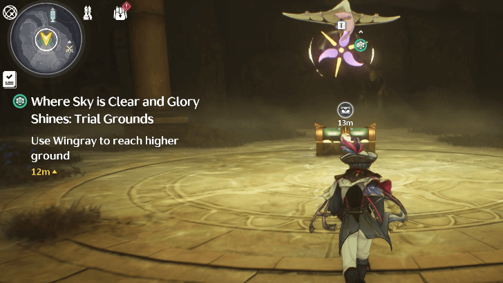 Where Sky is Clear and Glory Shines - Trial Grounds - Use the Wingray to reach higher ground