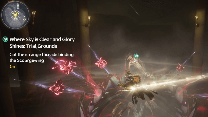 Where Sky is Clear and Glory Shines - Trial Grounds - Cut the strange threads binding the Scourgewing
