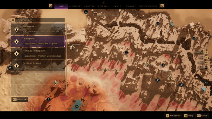 Checkpoints and Respawn Locations