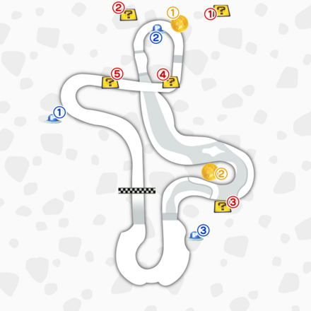 Mario Kart World - Cheep Cheep Falls Free Run Map