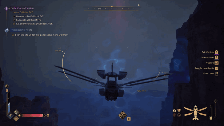 Use the Ornithopter to Reach the Edge of Hagga Basin