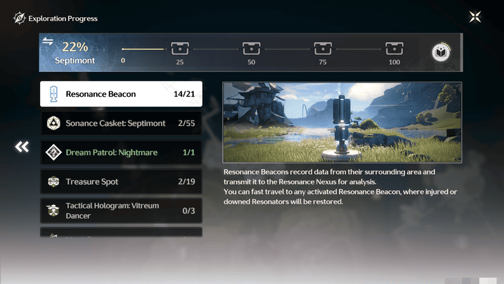 Wuthering Waves Septimont Exploration Progress