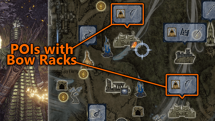 Detailed Map View Showing Bow Racks