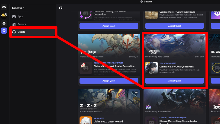 Wuthering Waves How to Accept Discord Quest 2