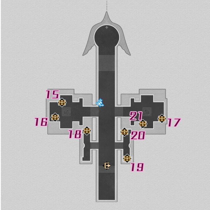 HSR Lightless Chapel Dawncloud Chest Map South