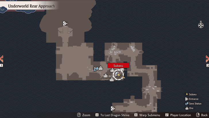 Underworld Rear Approach Map