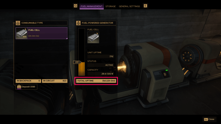 Generator Total Uptime