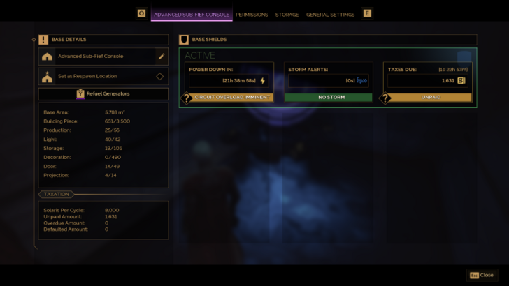 Power Circuit Status