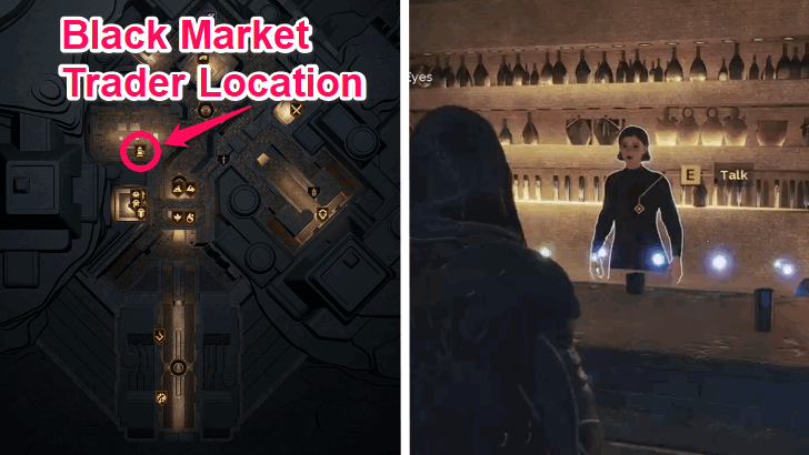 Piercing Eyes - Black Market Trader Location