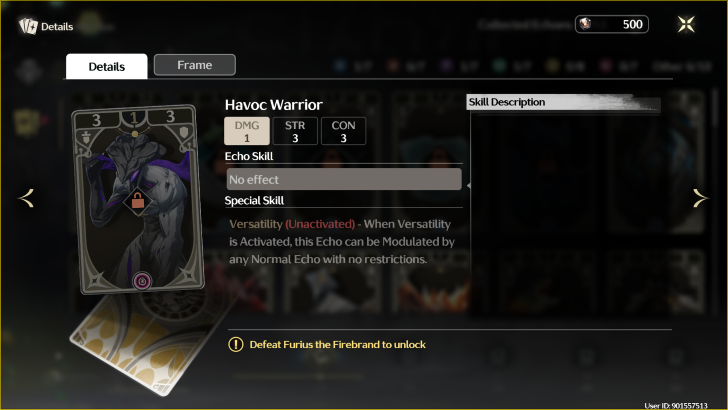 Havoc Warrior Card Info