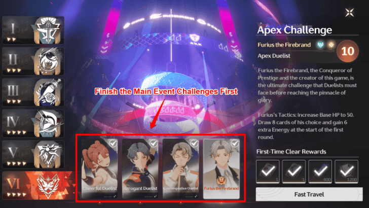 Main Event Challenge