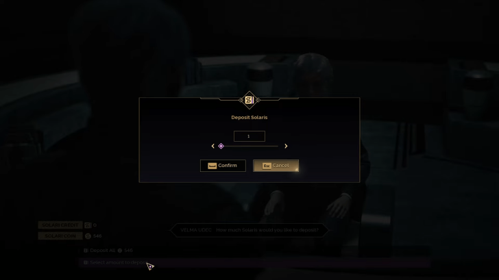 Dune Awakening Deposit and Withdraw Solari in Guild Bank