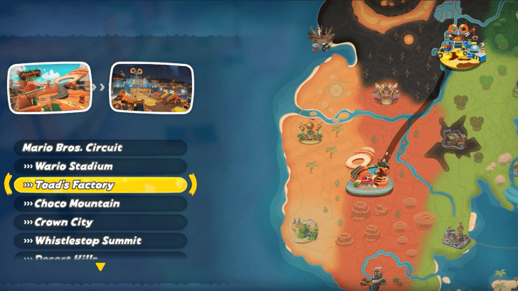 Mario Bros Circuit to Toad Factory