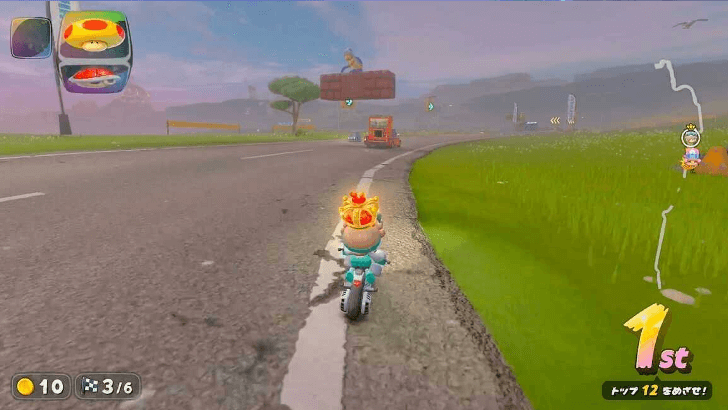 Mario Kart World Spiny Rally Boomerang Bro and Dropped Items