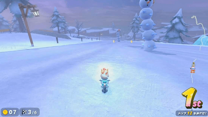 Mario Kart World Spiny Rally Be Careful of Snow Pokeys