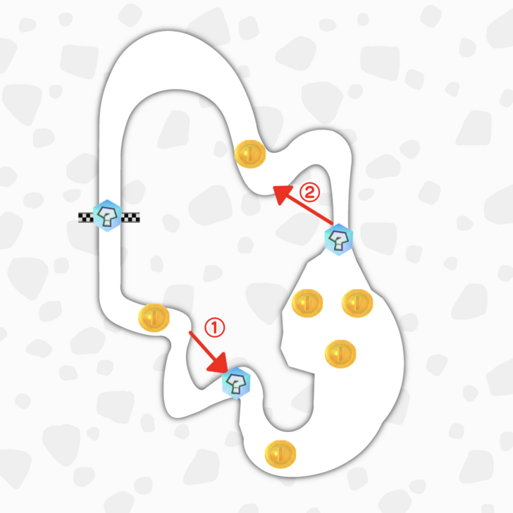 Mario Kart World - Desert Hills Cherry Rally Map