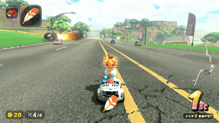 Mario Kart World Acorn Rally Traffic and Bullet Bills