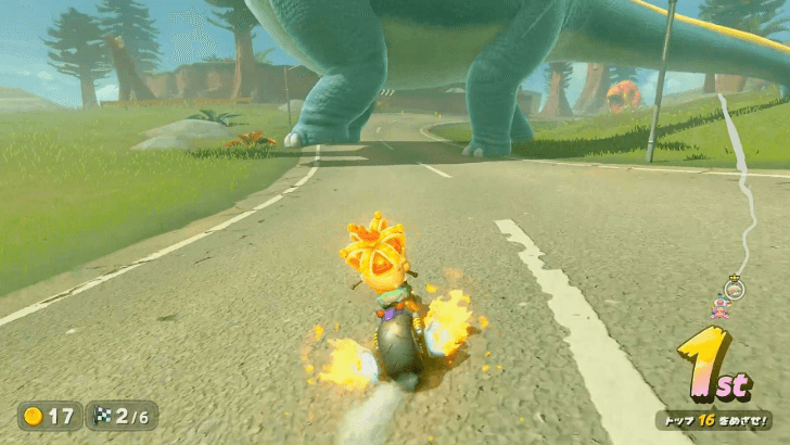 Mario Kart World - A Dinosaur Appears on the Course